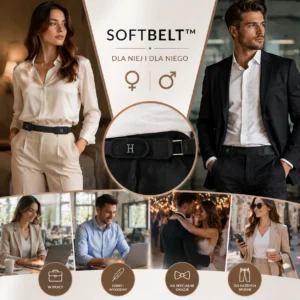 SoftBelt™ – Regulowany i Wygodny Pasek Bez Klamry